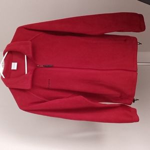 Women's red Columbia fleece full zip jacket Size L